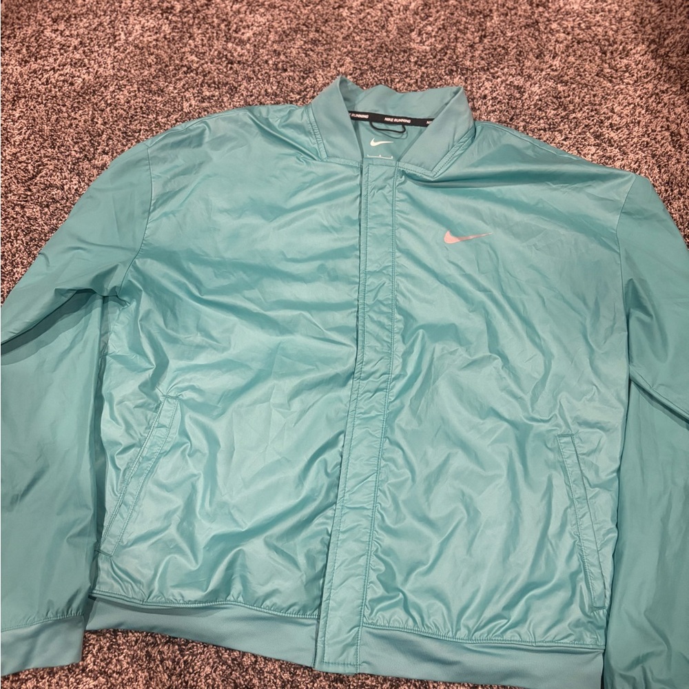 Vintage Nike Women's Aqua Windbreaker Jacket